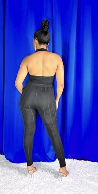 HalterTop Leggings Set Black