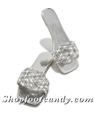 Braided Slides Silver