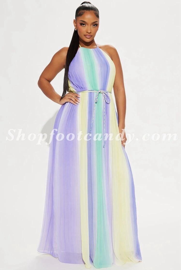 Daly Waist Sash Maxi Dress Lilac