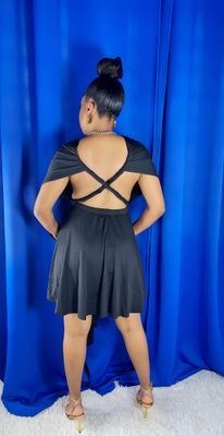 Multi Ways Tie Back Dress Black