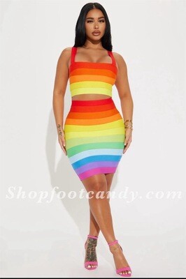Bandage Skirt Set Multi