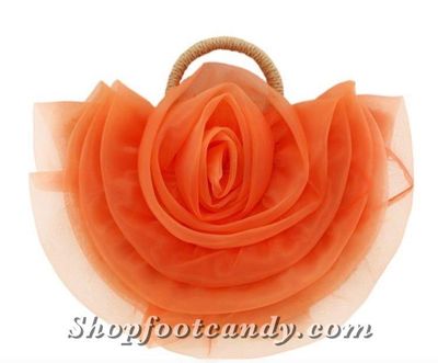 Flower Organza Straw Hanbag