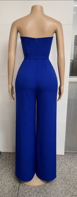 Tube big Flower Jumpsuit Royal Blue