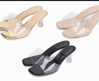 Clear Mules Nude