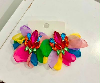 Colored Stone Earrings Multi