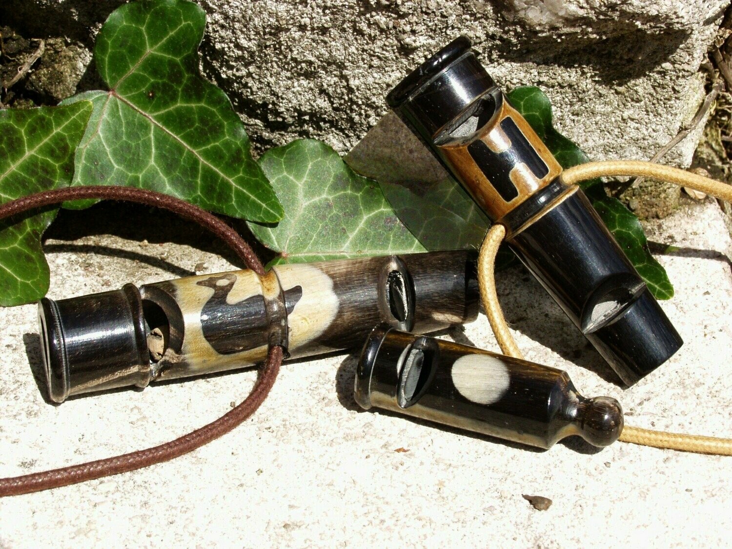 Buffalo Horn Double Whistle