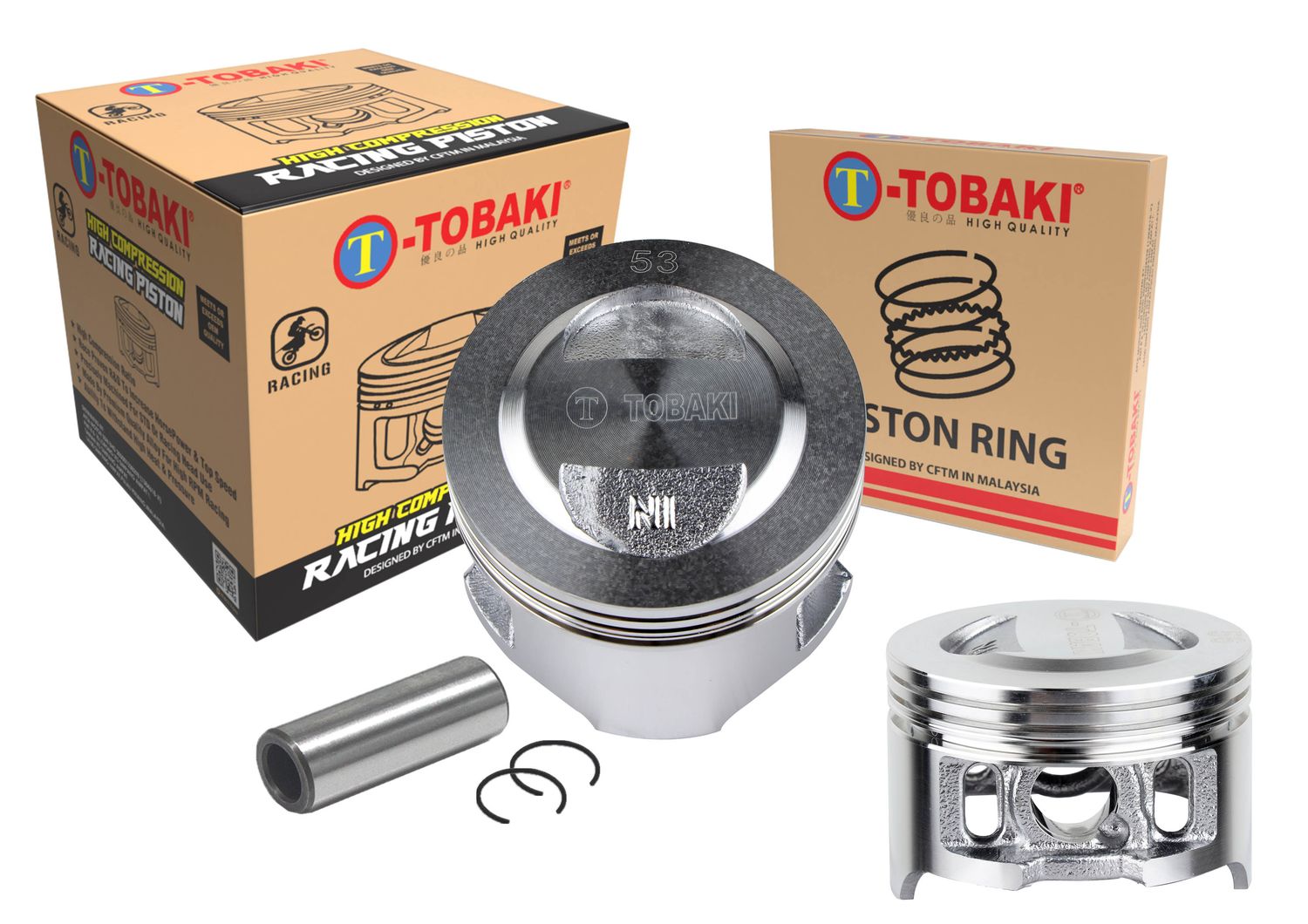 TOBAKI RACING HIGH COMPRESSION PISTON KIT