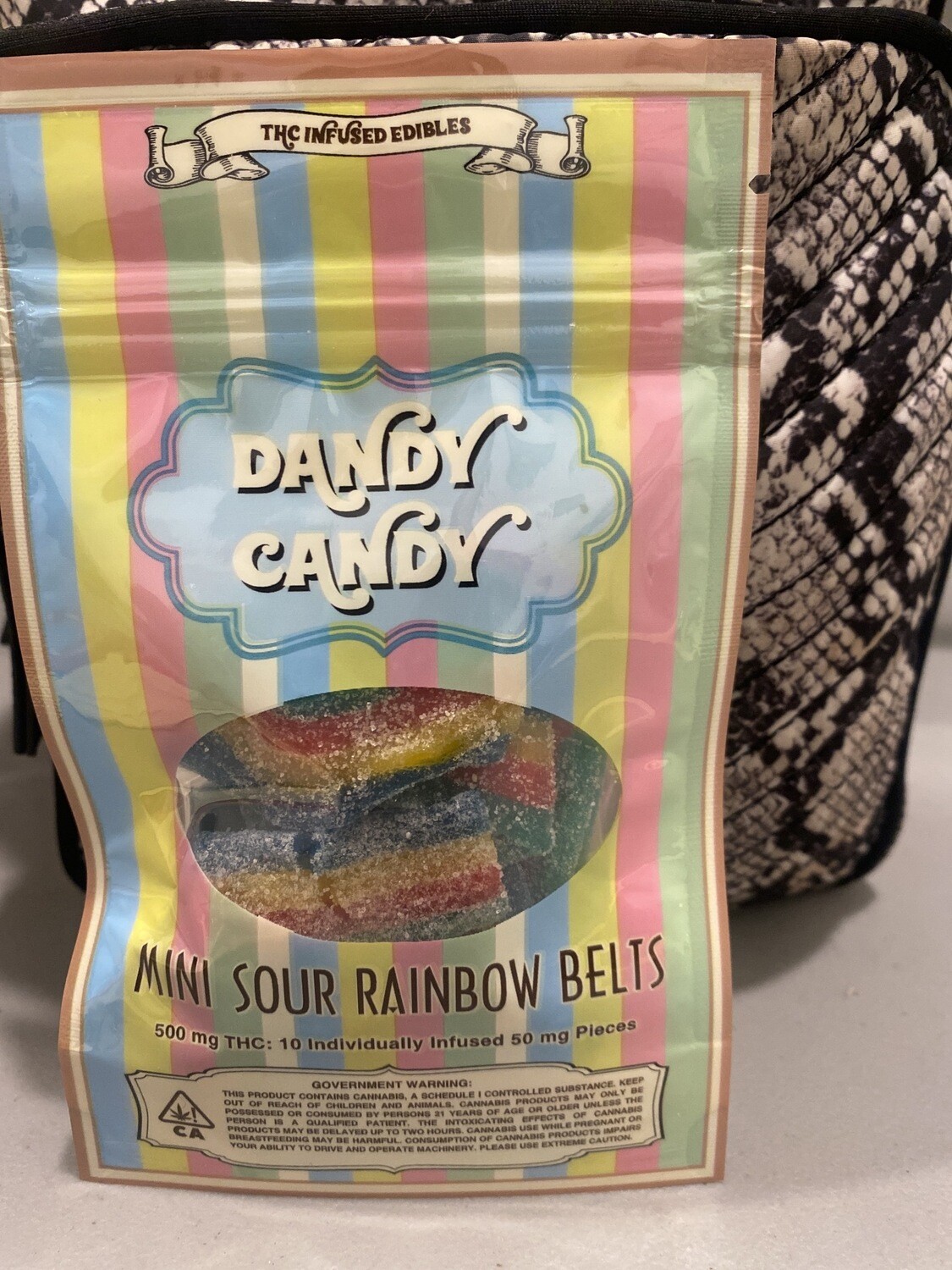 Dandy Candy Mini Sour Rainbow Belts (500mg)
