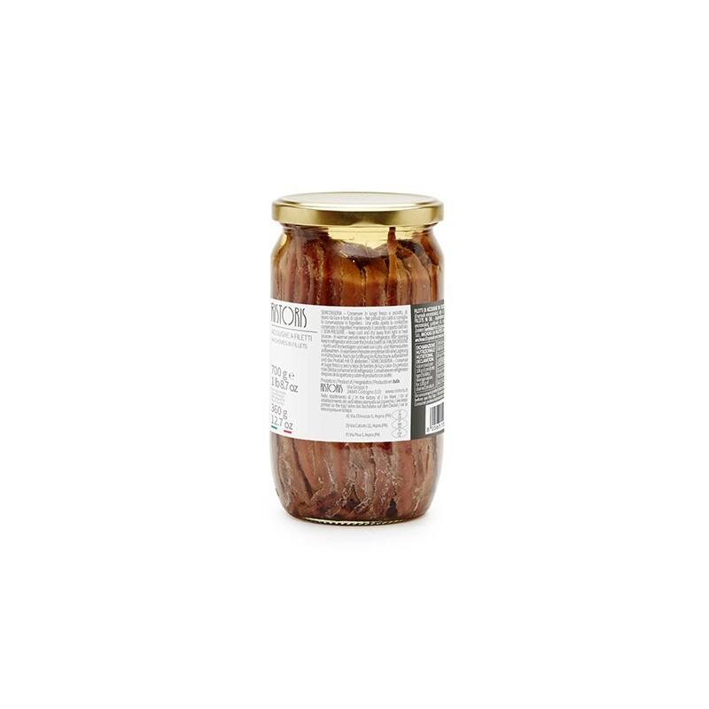 Anchovies In Fillets Glass Jar 700G