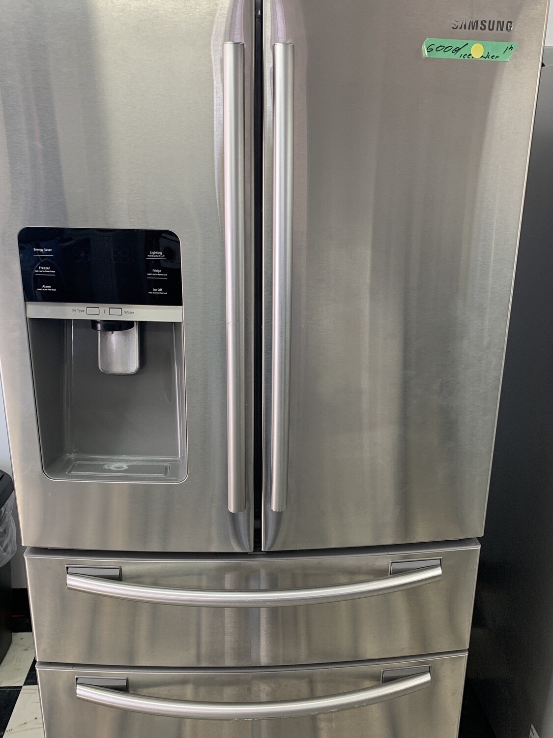 Samsung Four Door French Door Refrigerator, 33 in, 25.5 cu.ft Capacity