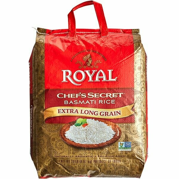 Royal Chef's Secret Extra Long Basmati Rice 10 lb.