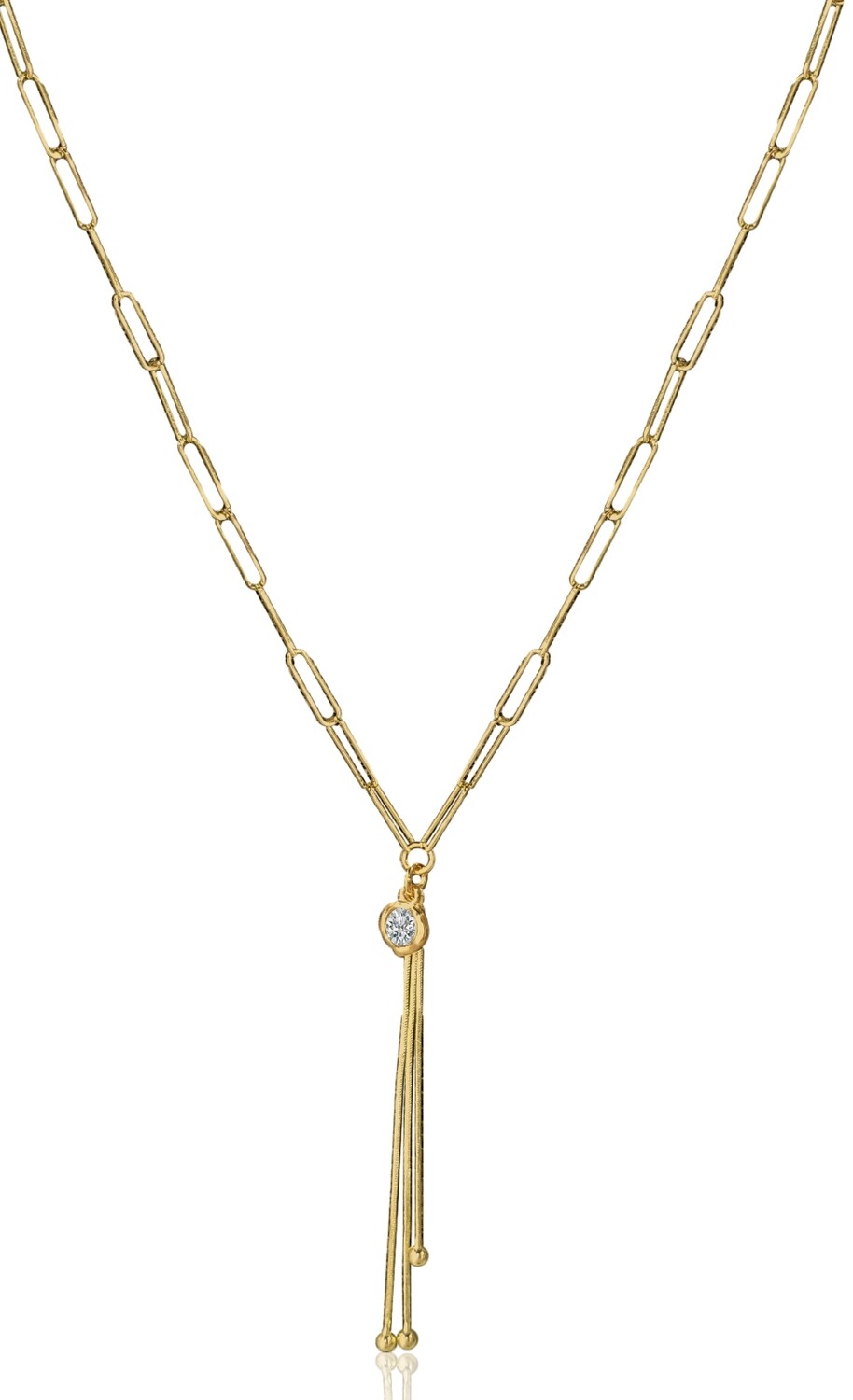 Lula 'n' Lee Gold Tassel Necklace 18"