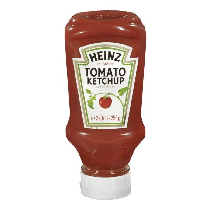 HEINZ TOMATO KETCHUP TOP DOWN SQUEEZY BOTTLE 10 X200ML