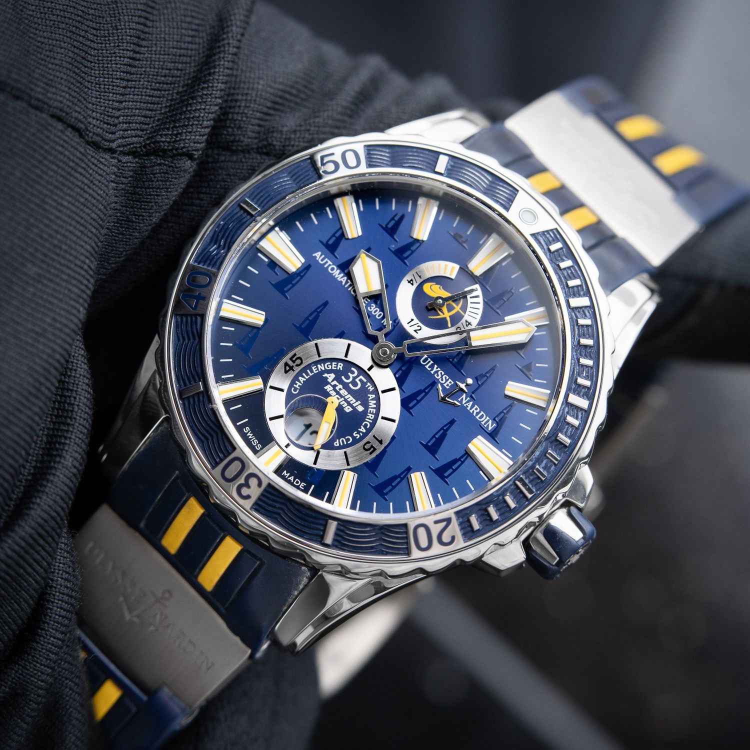 Ulysse Nardin Diver Artemis Racing Limited Edition Blue Automatic Steel ...
