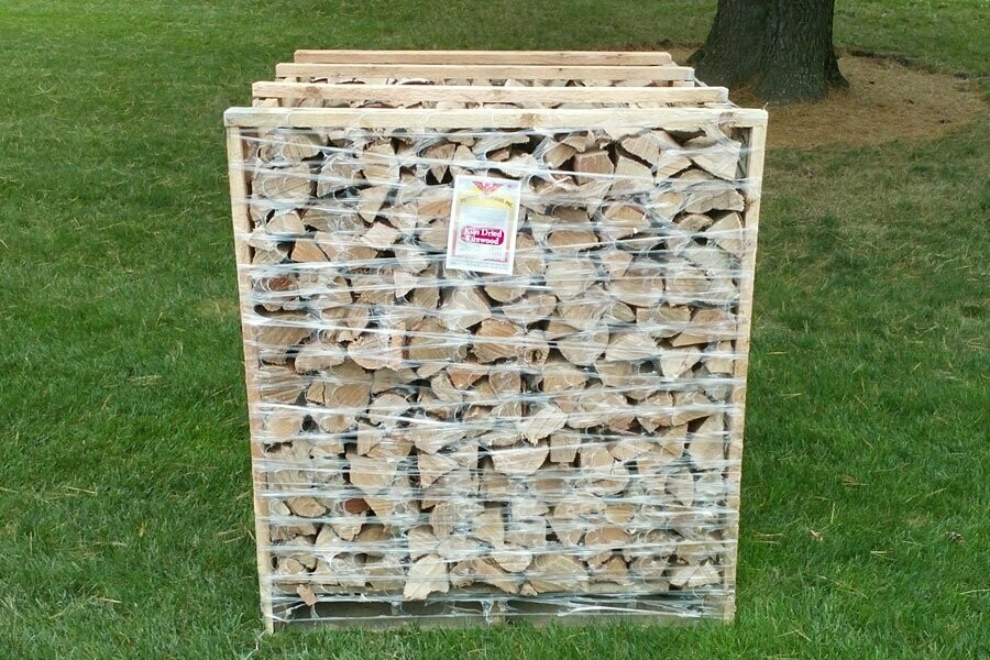 Kiln Dried Firewood, PreStacked and Wrapped 2/3 cord (2 Pallets)