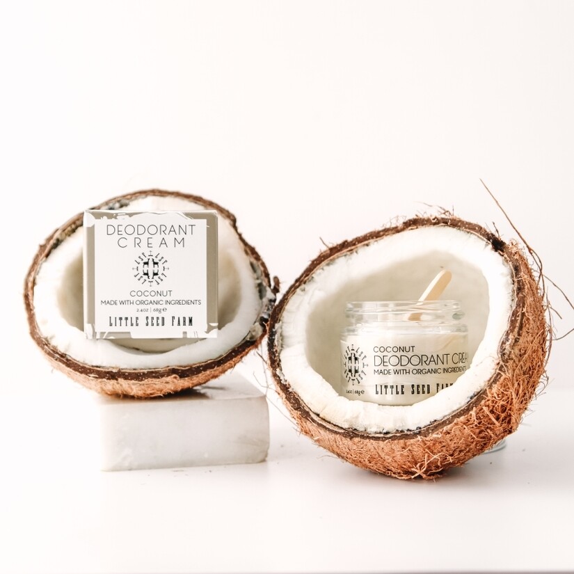 Allnatural coconut deodorant cream