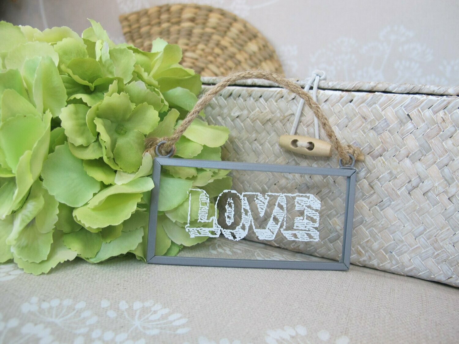 "Love" glass Hanging Sign