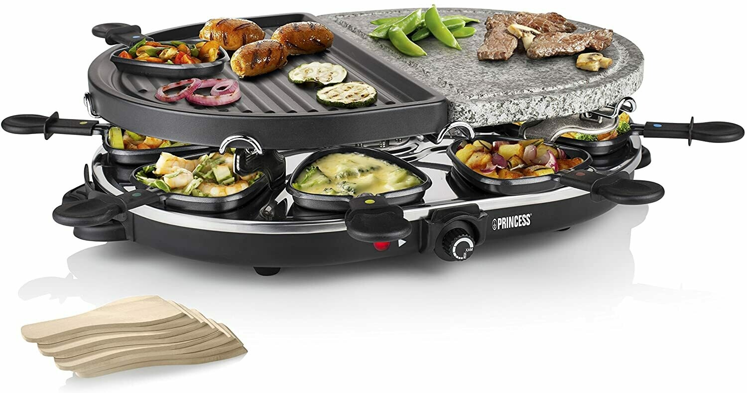 Gril à Raclette Prime-Rib 1500 Watts Boîtier En Acier Inoxydable Plateau En Pier - Foto 7