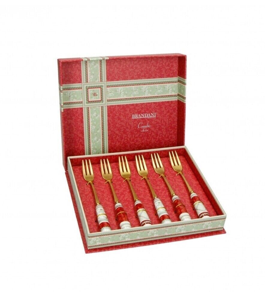 Set 6 Forchette Brandani Silver Frutti - Acciaio Inox E Silicone - 16 Cm - Foto 3