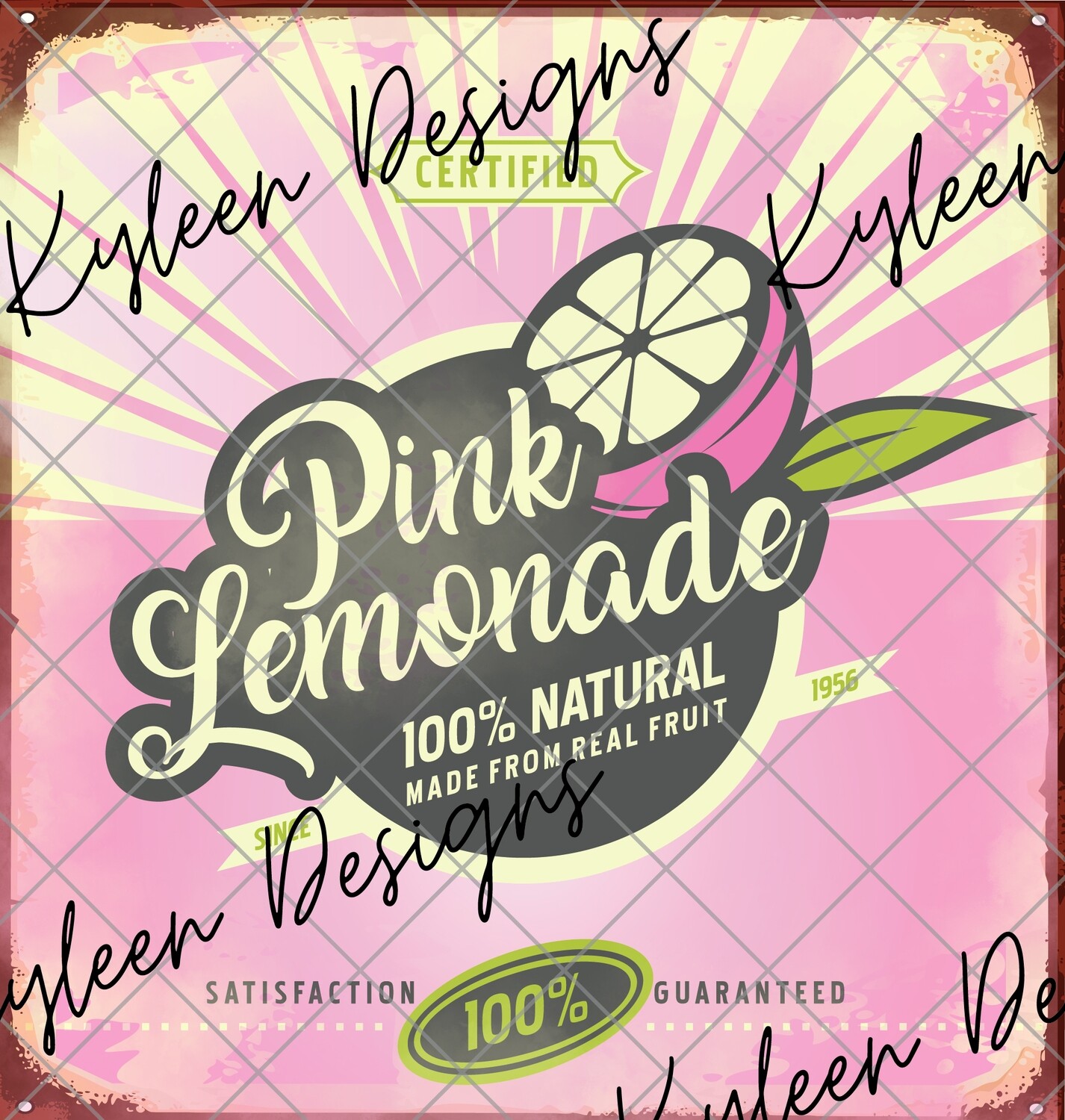 Pink Lemonade PNG DIGITAL FILE- high res 300 dpi