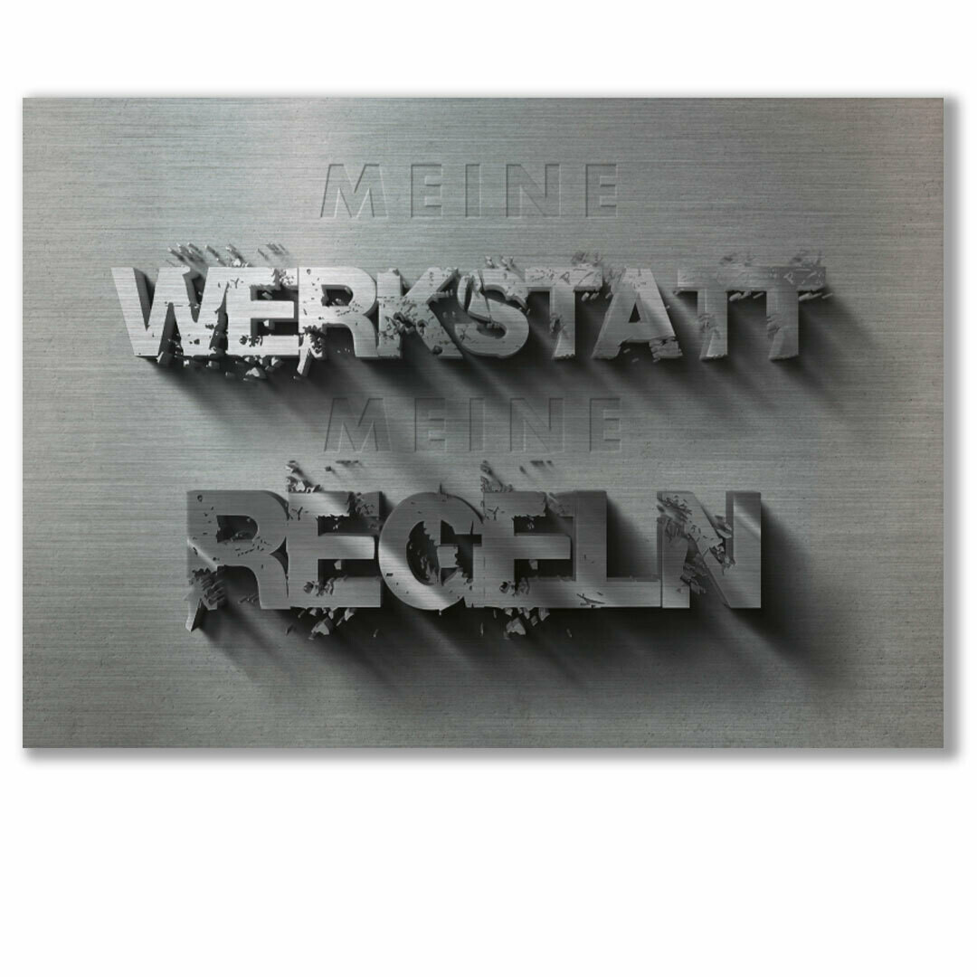 Schild Meine Werkstatt - Meine Regeln] Hier Günstig Kaufen