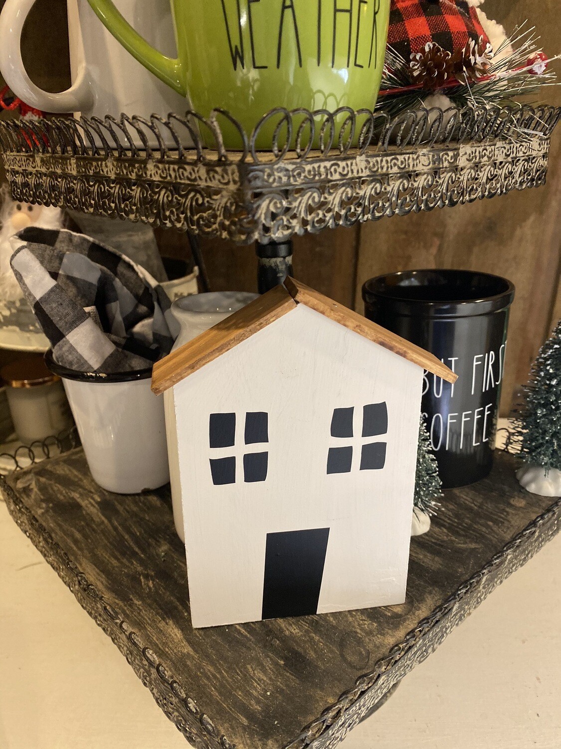 Primitive Wood Block Farmhouse