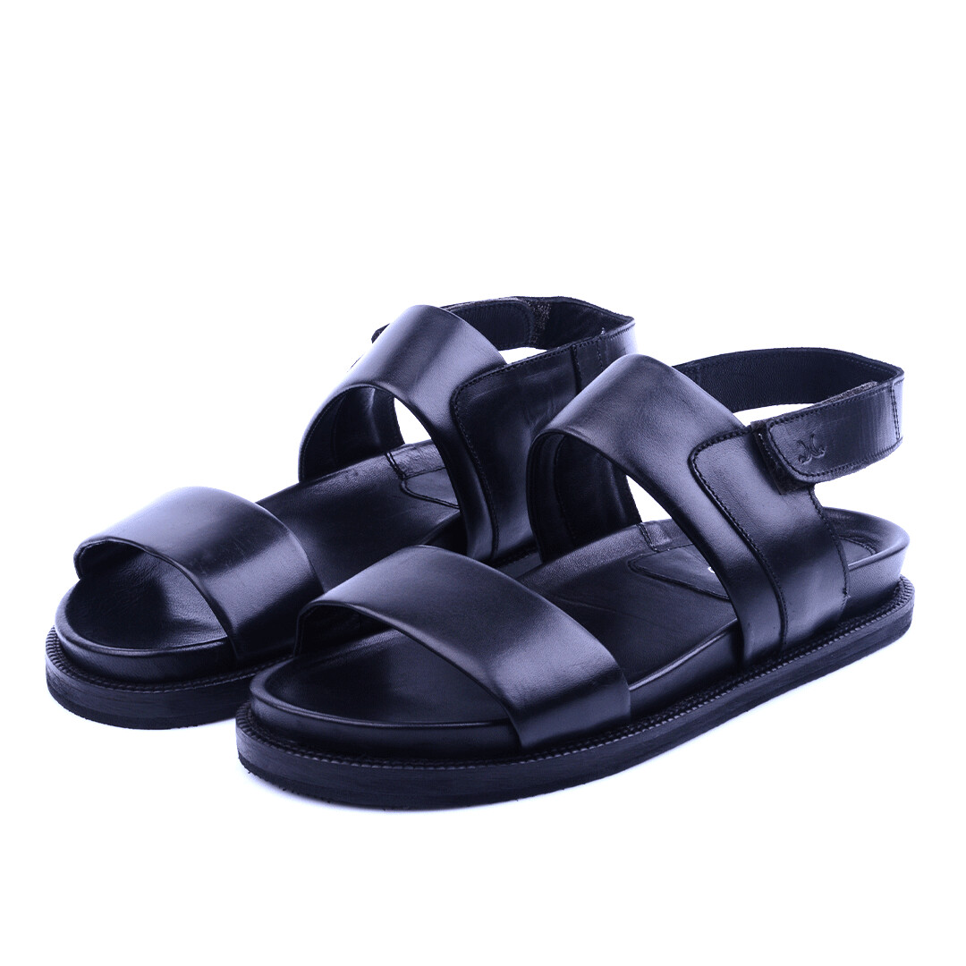 sandales à plateforme noire