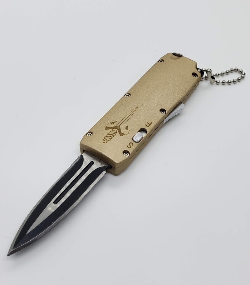 5.4" OTF SINGLE ACTION AUTOMATIC KNIFE ROSE GOLD RUBBER COATED