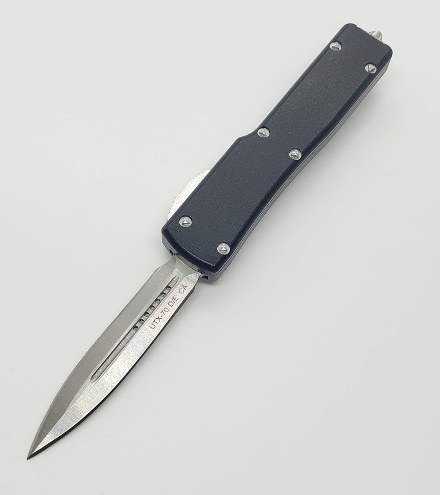 KC KNIVES 5.8" OTF MICRO BLACK (UTX70 style) DUAL EDGE AUTOMATIC