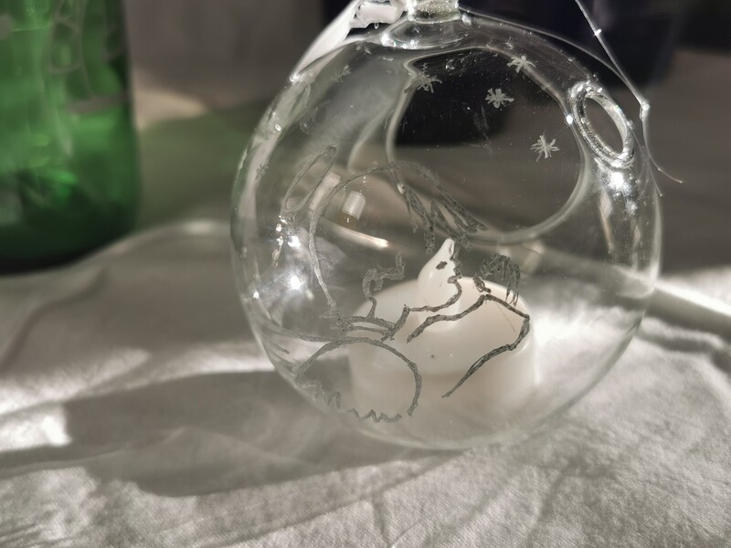 Weihnachtsperle zum Aufhängen - diverse Motive