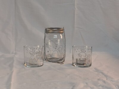 Teelichter geritzt klein und gross