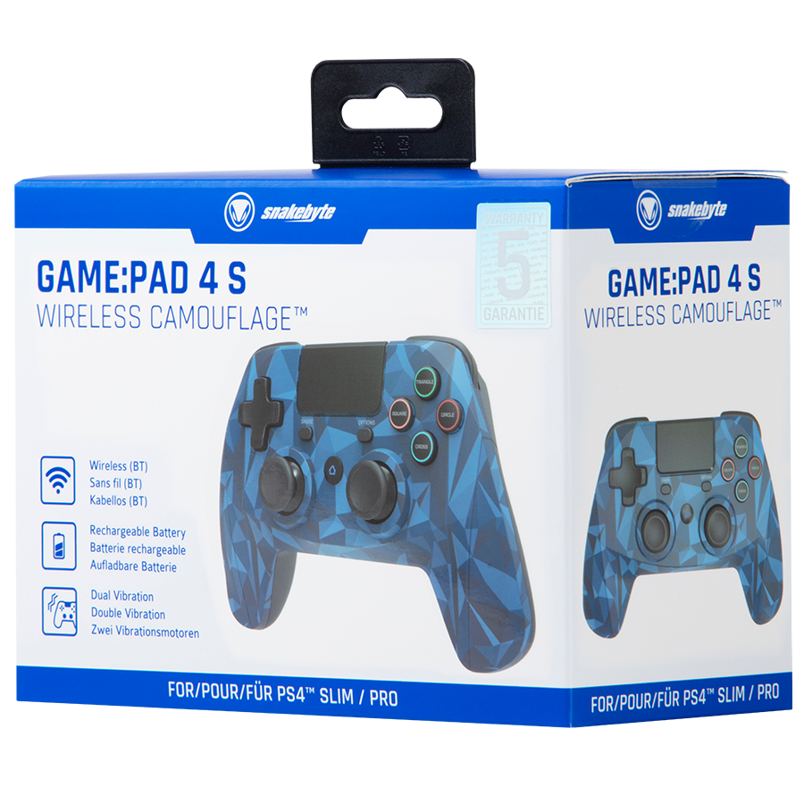 SNAKEBYTE (PS4) Wireless Controller Blue Camo