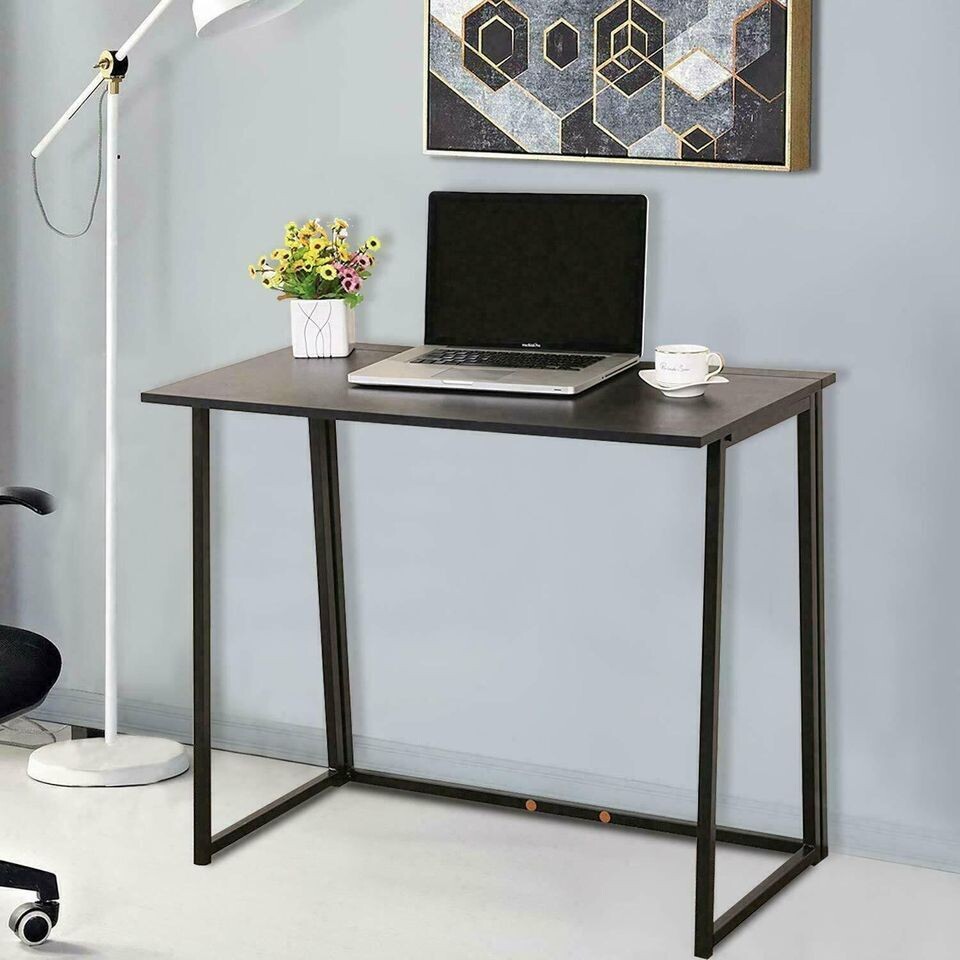 Folding Small Desk Home Office Desk Laptop Study Writing Table BLACK
