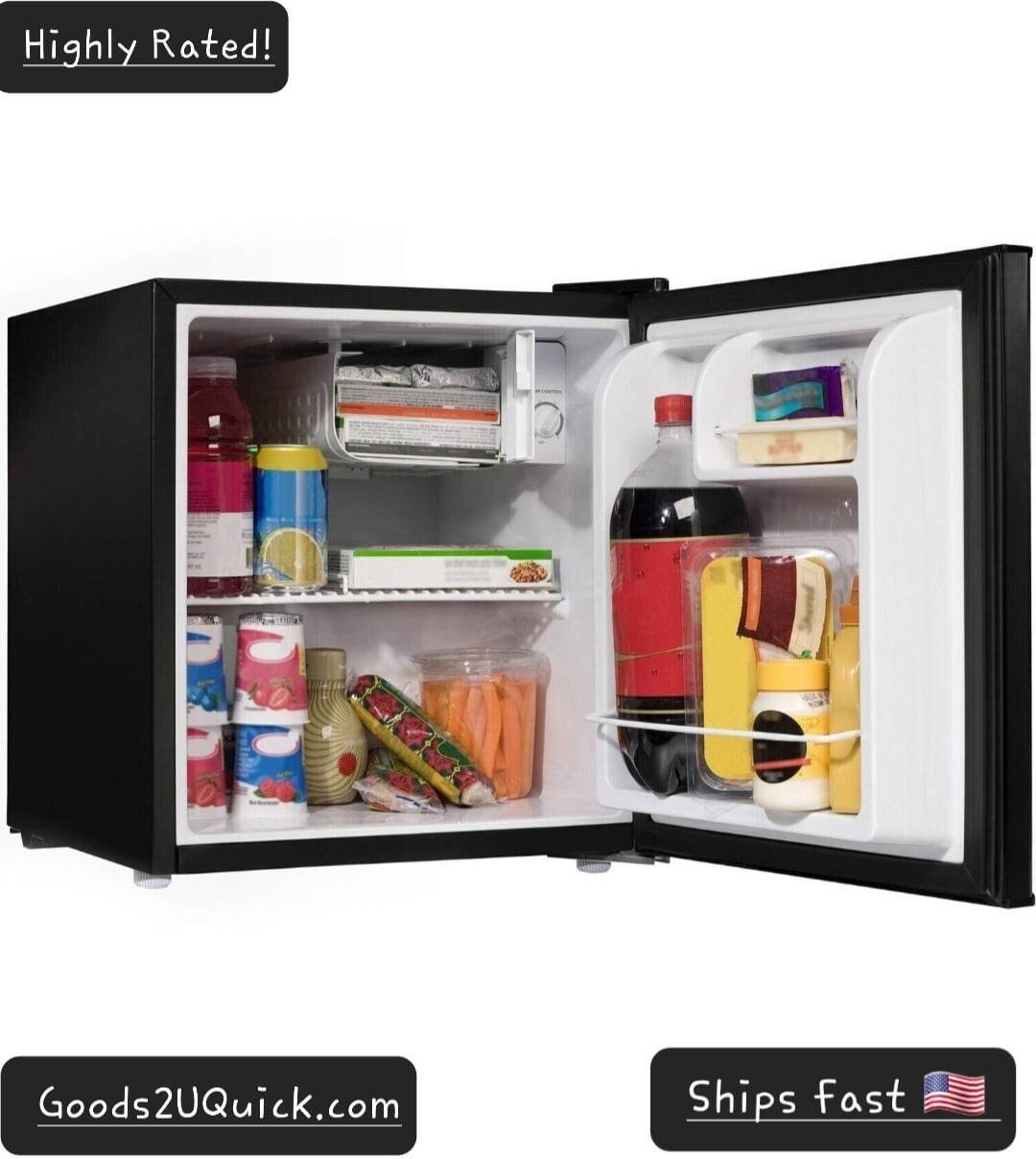 Small Compact Refrigerator 1.7 Cu ft One Door Mini Fridge For Dorm