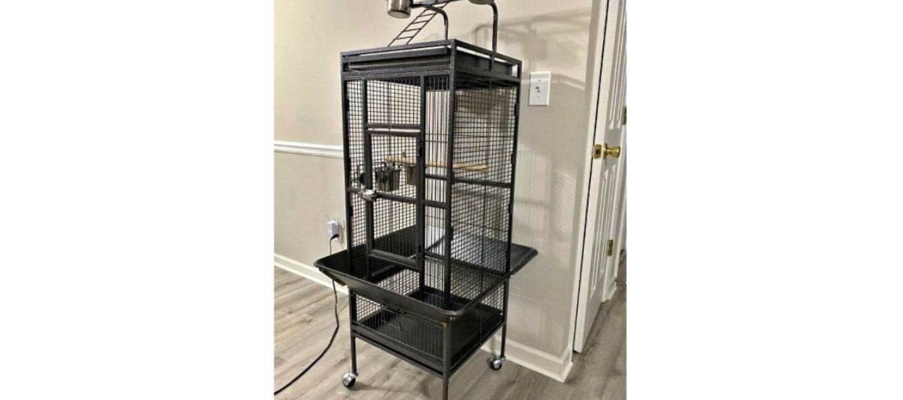 *New* 61'' 2in1 Large Bird Cage with Rolling Stand Parrot Chinchilla