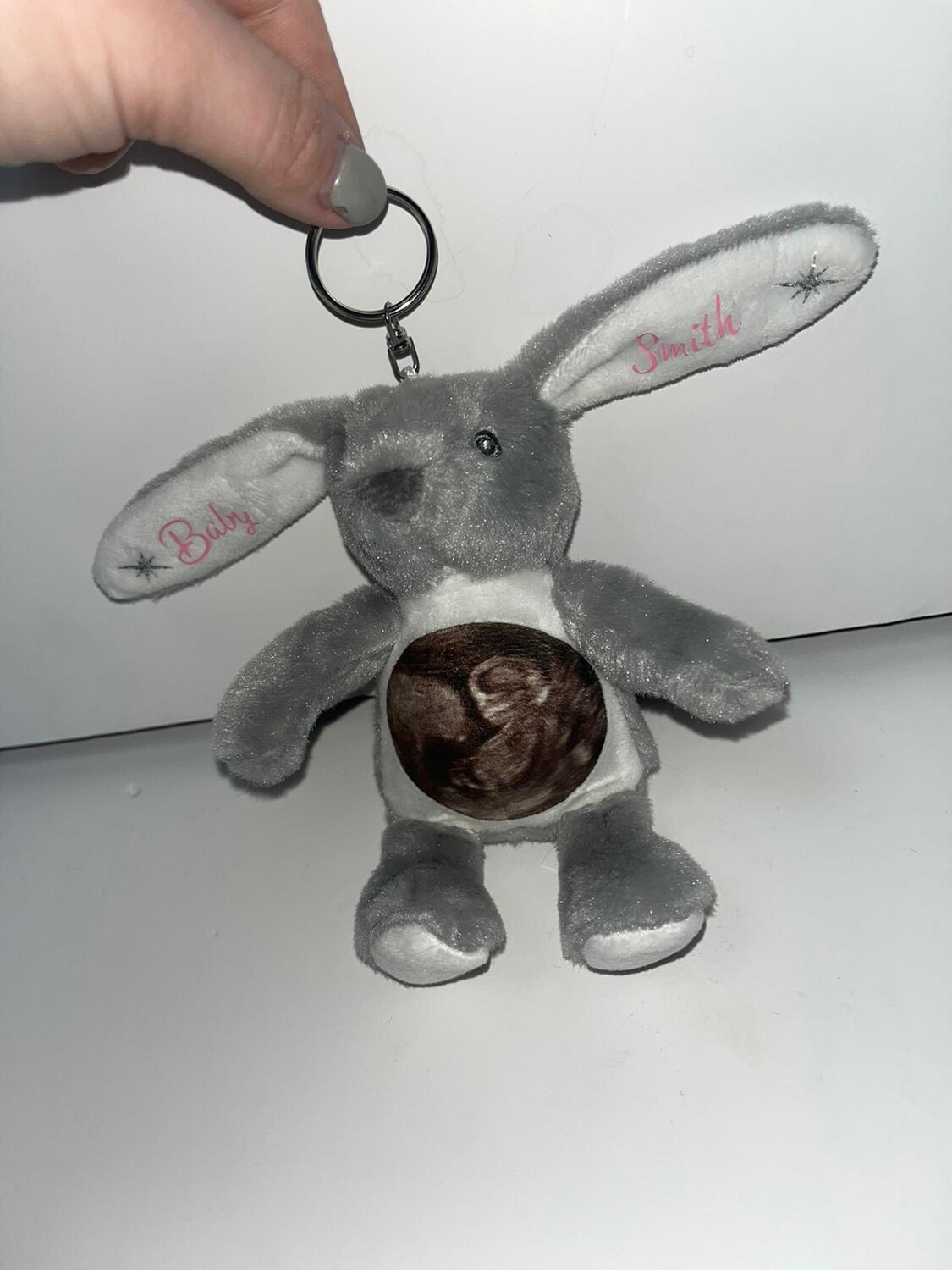Rabbit Keyring Personalised Soft Teddy