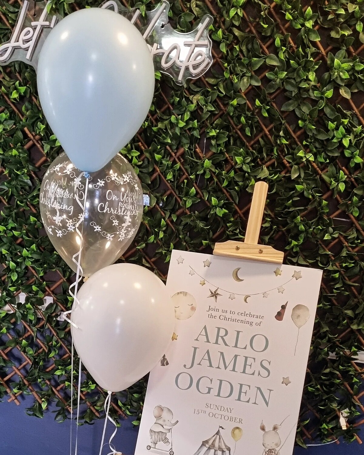 Balloon christening package bronze