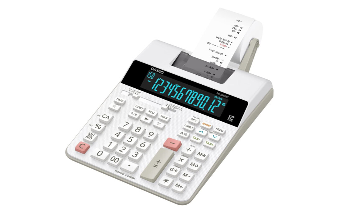 Casio 12 Digit Desktop Printing Calculator FR2650RC