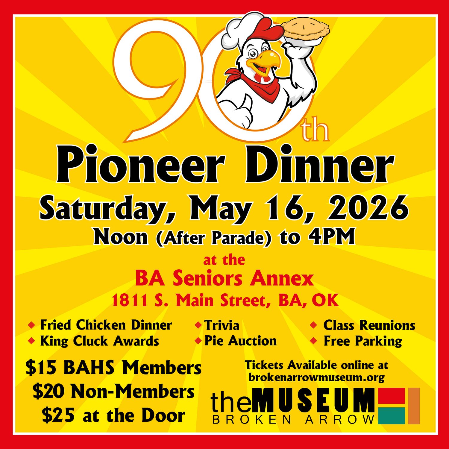 Pioneer Dinner Tickets
