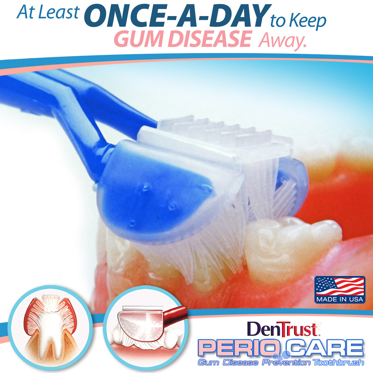 Periocare 3Sided Toothbrush REVERSE GUM DISEASE Store DenTrust