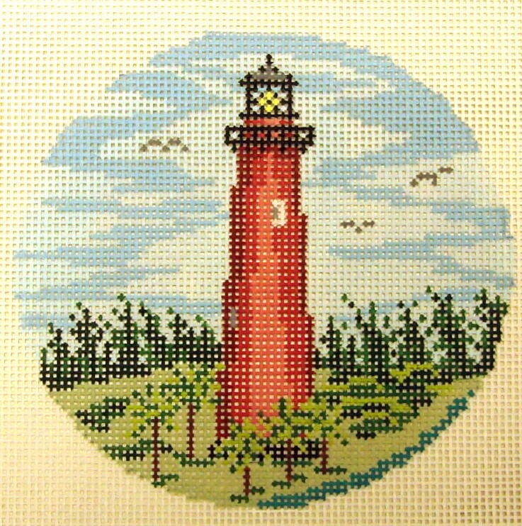 Jupiter Lighthouse (handpainted from Needle Crossing) Needlepoint
