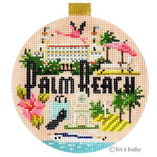 Palm Beach Ornament (handpainted from Kirk and Bradley)*Product may