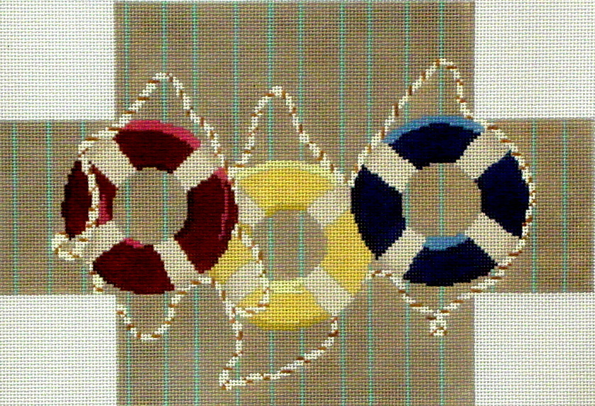 Life Rings Brick Cover (Handpainted by CBK) Needlepoint Canvases