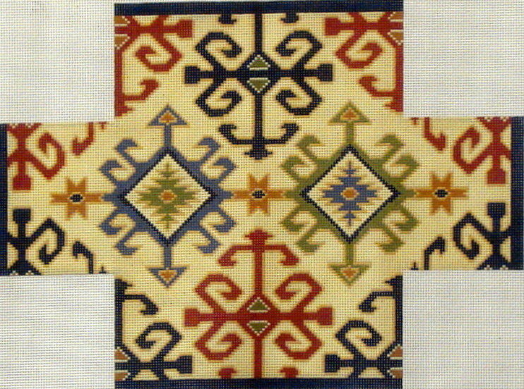 Geometric Brick Cover (Handpainted by Canvasworks) Needlepoint