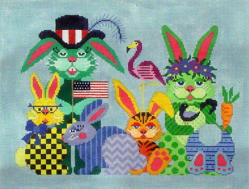 Some Bunny Needs Some Bunny Sometime (handpainted from JP Needlepoint