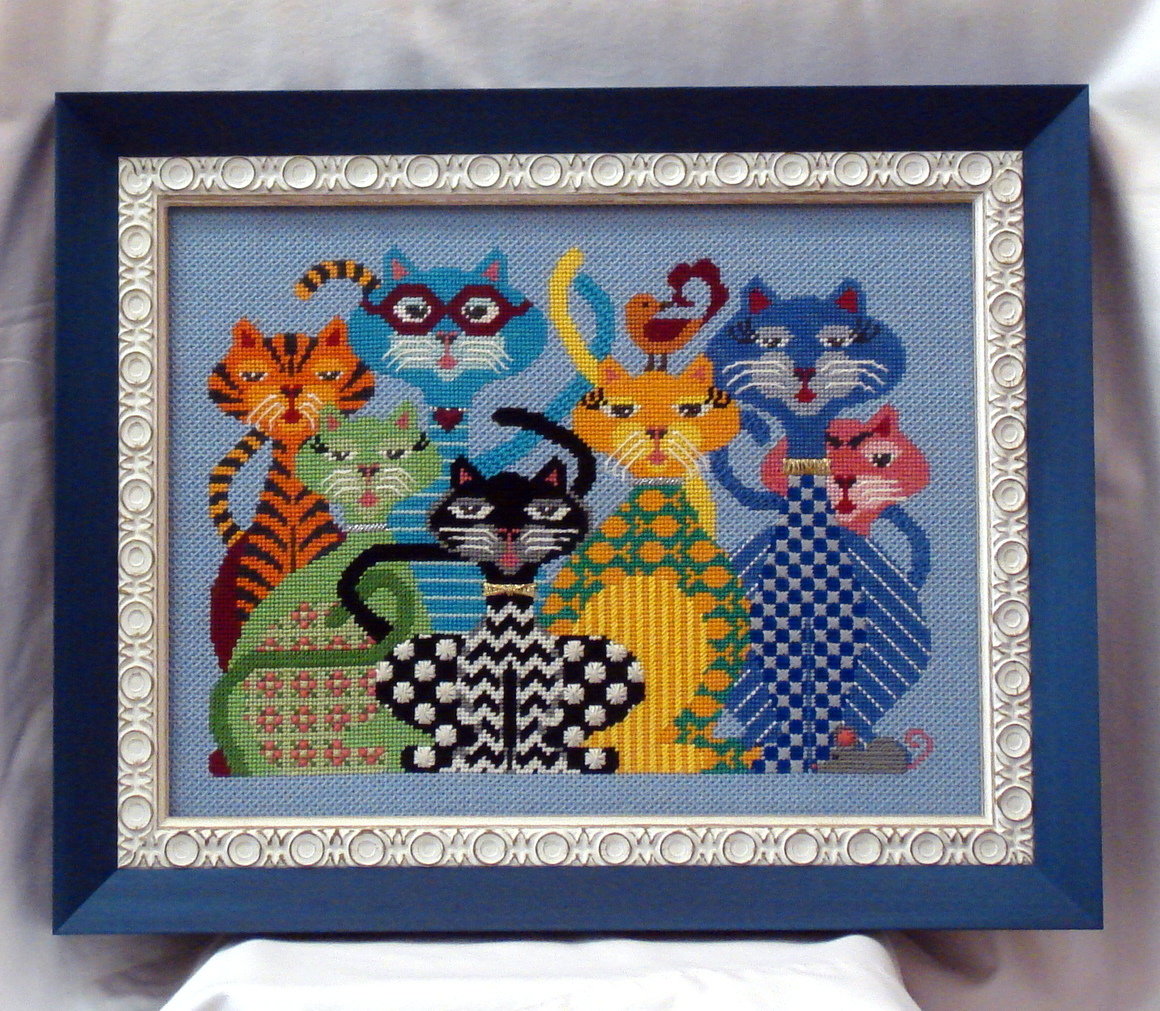 Catitude (Handpainted by JP Needlepoint) Needlepoint Canvases