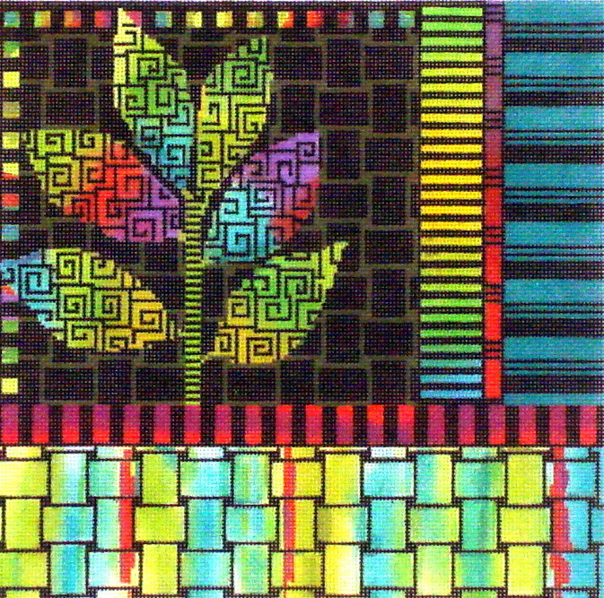 Leaves (Handpainted by Mindy) Needlepoint Canvases Needelpoint Alley