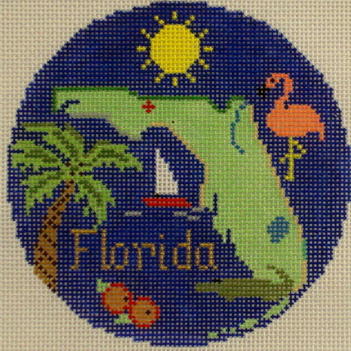Florida Ornament (handpainted from Silver Needle)*Product may take