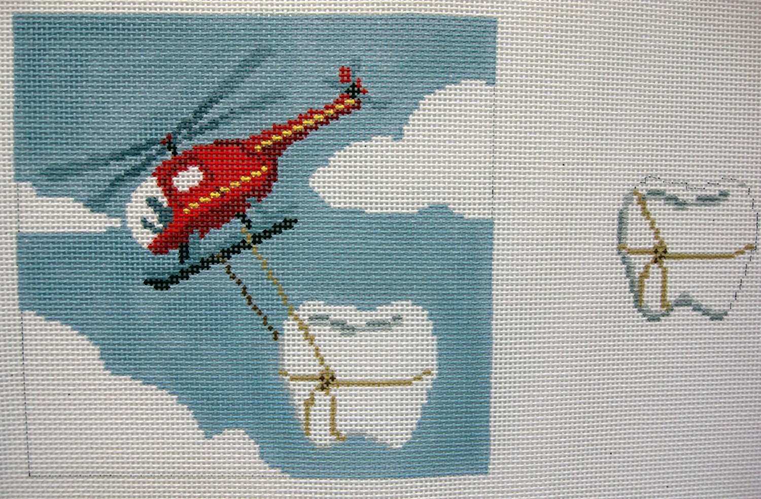 Helicopter Tooth Fairy Pillow (Handpainted by Susan Roberts