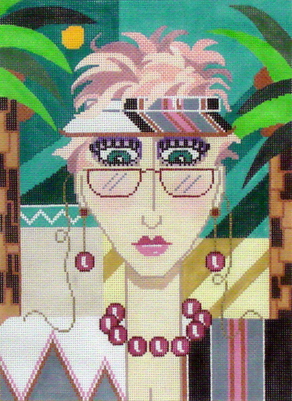 Palm Beach (Handpainted by Barbara Russell) Needlepoint Canvases
